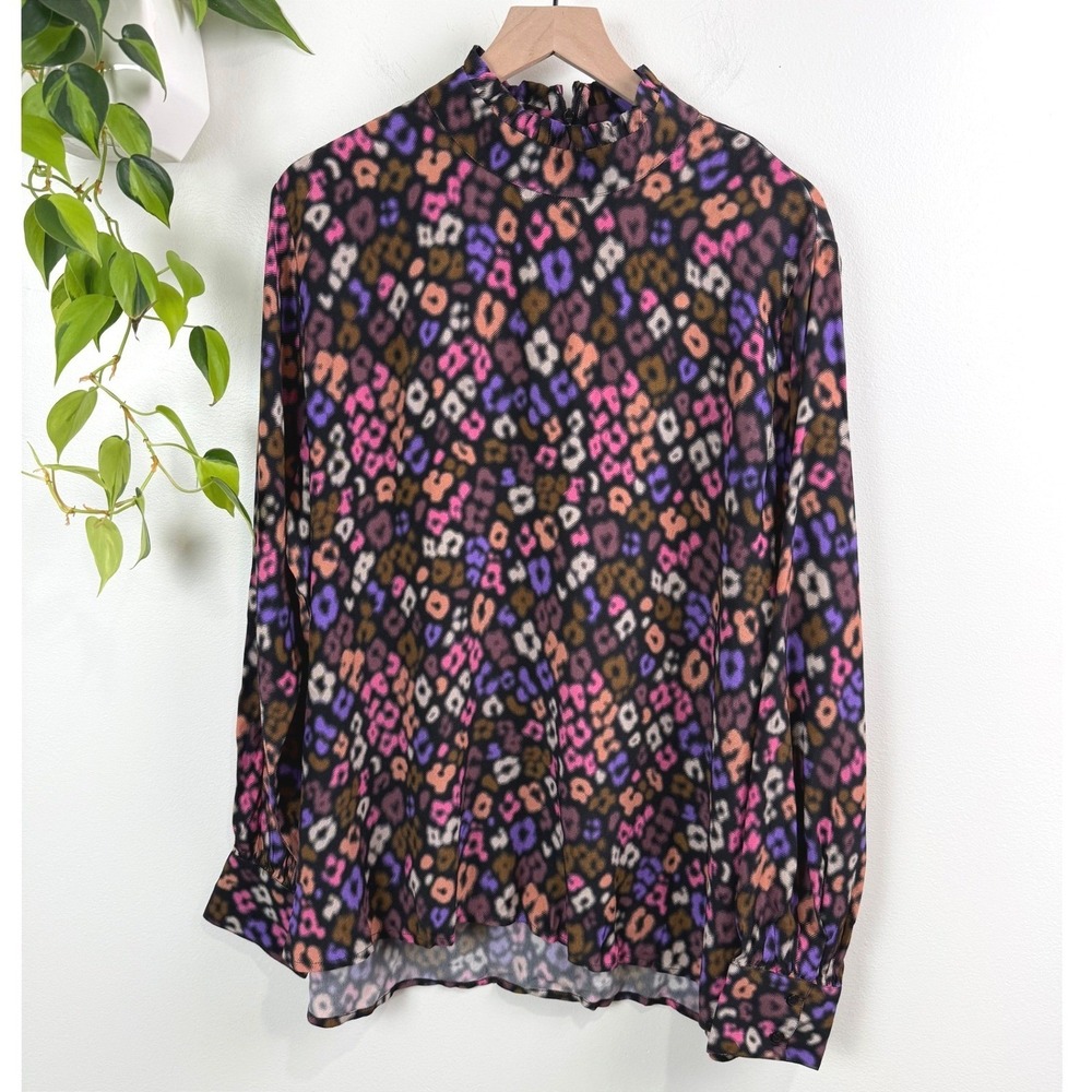 Essentiel Antwerp Anthropologie Ephraim Leopard Mock Neck Blouse 12 Maximalist